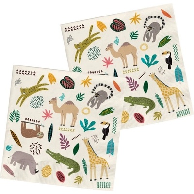 Folat Zoo Party ubrousky papírové 33x33cm 20 ks