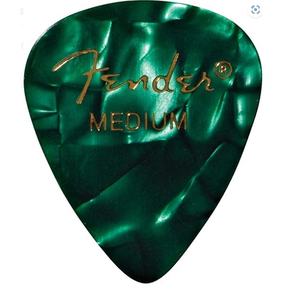 Fender Premium Celluloid Picks, 351 Shape - trsátka (více variant) Fender Premium Celluloid Picks, 351 Shape: Green Moto / Medium