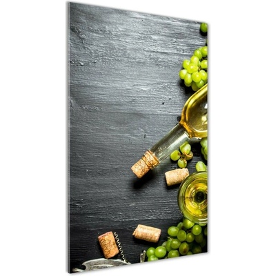 Vertikálny foto obraz sklenený Hrozno a víno 50x100 cm