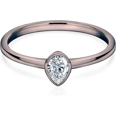 Savicki Zásnubný prsteň Pure čierne zlato diamant PURE P PE 30 D CZ