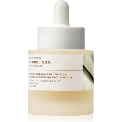SKIN1004 Lab In Nature Retinol 0.2% Boosting Shot Ampoule регенериращ серум против бръчки увеличаващ еластичността на кожата 30ml