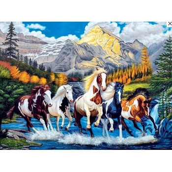 Norimpex - Puzzle Diamant painting: Spotted horses 30x40cm - 1 - 39 piese