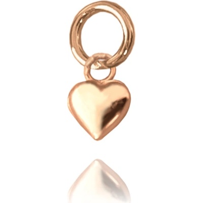 Minet Rose gold stříbrný přívěsek LOVE srdíčko JMAN0085RP00