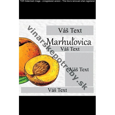 Etiketa marhuľovica vz1