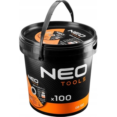 Řezný kotouč NEO TOOLS 125 mm x 1 mm x 22,2 mm na kov/INOX, 100 ks
