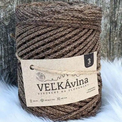 Velká vlna Špagát 3mm Karamel s čokoládou