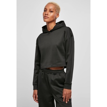 Image 1 of Urban Classics Дамски къс суичър с качулка в черен цвят Urban Classics Scuba HoodyUB-TB5464-00007 - Черен, размер L