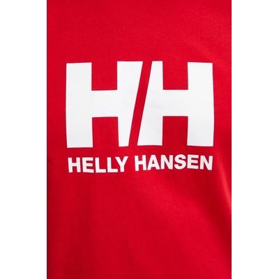 Helly Hansen Памучна тениска Helly Hansen HH LOGO в червено с принт 30396 (30396)