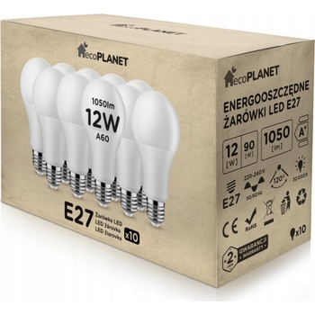 ecoPLANET 6x LED žiarovka E27 12W 1050Lm neutrálna biela