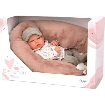 Arias Кукла-бебе Arias - Анди в бежов комплект, реално тегло, 40 cm (ARI60763)