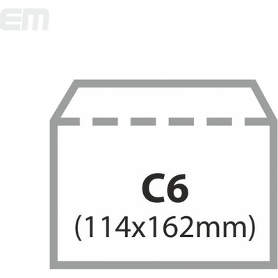 Dopisní obálka C6, bílá 80g, 50ks, samolepící