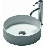 Inter Ceramic Мивка за баня ICB 38334W, Inter Ceramic, монтаж върху плот, iStone, бял, 38x38x11см (38334W)