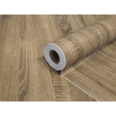 DIMEX ART Самозалепващо фолио за врати дъб тъмен boston - ширина 90 см