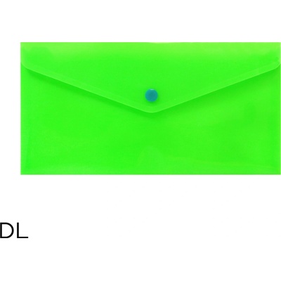LUMA Obal spisový s klopou a drukem DL neon LUMA, zelený