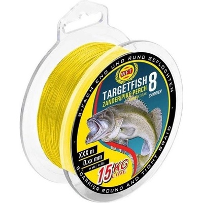 WFT šnúra Targetfish 8 Zander/Pike-Perch Yellow 150m 0,10mm 7kg