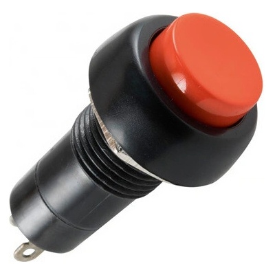 Vypínač vstavaný tlačidlo 250V/3A (ON)-OFF červený SP10/RD