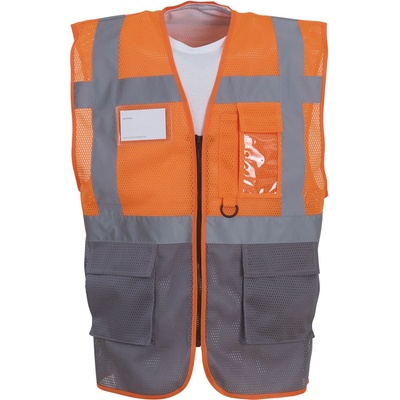Yoko HI-VIS HVW820 / Мрежеста предпазна жилетка - HV оранжево/сива L (79W820zw203)