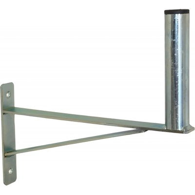 Anténní držák na zeď "L", délka 30cm, výška 15cm, průměr 32mm, retail balení AHW-3015-32-S-R