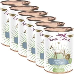 Terra Canis Sensitive Horse with cucumber & strawberry 6 x 400 г