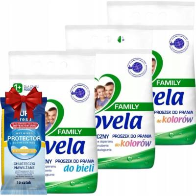 Lovela Family Prací prášek Bílý a Barevný 3 x 2,1 kg +