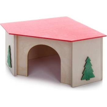 JK ANIMALS Domek rohový pro křečky 11 x 11 x 7 cm