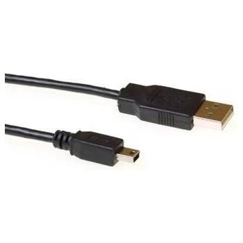 ACT SB2415 USB2.0 A мъжки - USB mini B5 мъжки 5 м черен (SB2415)