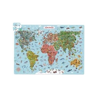 CzuCzu Explorers Puzzle World Map 300 pieces + educational poster ZA5627