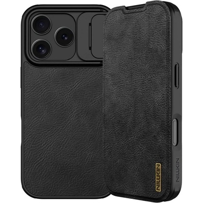 Nillkin Калъф за iPhone 17 Pro NILLKIN QIN PRO, стоящ, с кожен ефект FLIP, защита на камерата, BLACK GP-176568 (GP-176568)