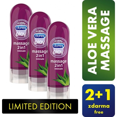 Durex Play Massage Gel 2in1 Aloe Vera 3x200 ml