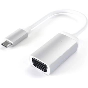 Satechi Aluminum USB-C to VGA Adapter - адаптер за свързване от USB-C към VGA (сребрист)