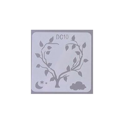 Šablona plast SRDCE 13x13cm