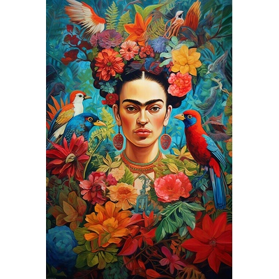 Plagát, Obraz - Frida Kahlo tropical, 26.7 × 40 cm