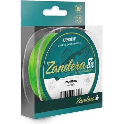 Delphin Šňůra Zandera 8 fluo zelená 150m 0,20mm 15,5kg