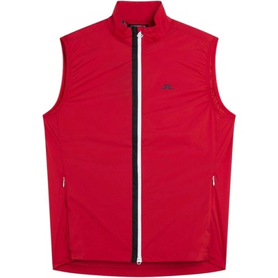 J.Lindeberg Golf Ash Light Packable pánska vesta červená