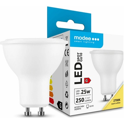 Modee LED bodová žiarovka Spot Alu-Plastic 3W GU10 250 lm teplá biela ML-GU10P2700K3W
