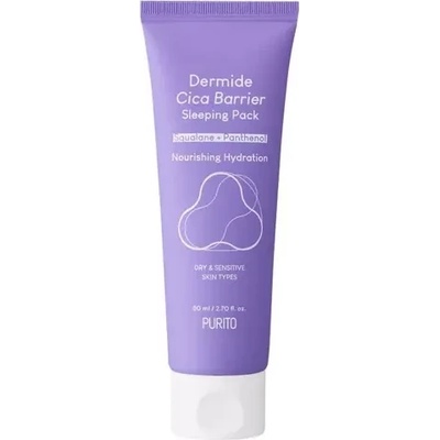 PURITO Dermide Cica Barrier Sleeping Pack - Регенериращ нощен крем-маска 80мл