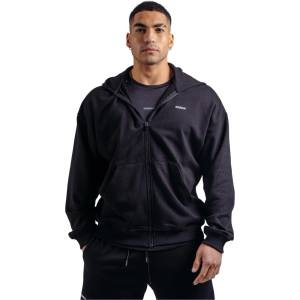 NEBBIA Zipper Hoodie with Embroidery Primal Размер: M / Цвят: черен