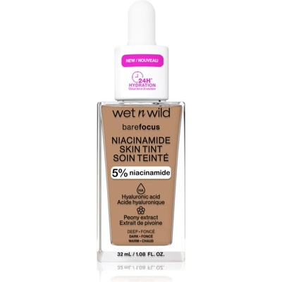 Wet n Wild BareFocus Niacinamide Skin Tint лек хидратиращ фон дьо тен цвят Deep (Warm) 32ml