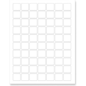 CDRmarket Самозалепващи етикети 25 x 25 mm, 70 етикета, A4, 100 листа (R0ECO.2525)