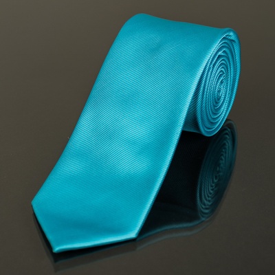 AMJ kravata pánská proužkovaná KU0008 tyrkysová – Zboží Mobilmania