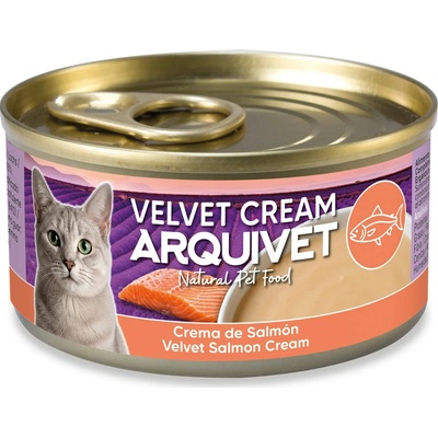 Arquivet Velvet Krémové krmivo pre mačky s príchuťou lososa v konzerve 80 g