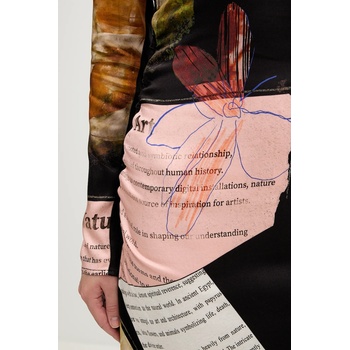 Desigual Рокля Desigual PATCH FIONA в черно дълга разкроена 25WWVW08 (25WWVW08)