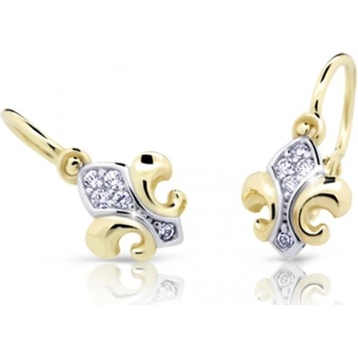 Cutie Diamonds slušivé dětské bicolor náušnice ze zlata s diamanty C2219-10-10-X-1-D