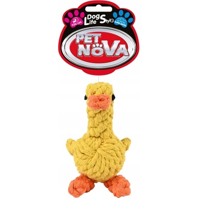 Pet Nova hryzátko kačica zo šnúrky 16 cm
