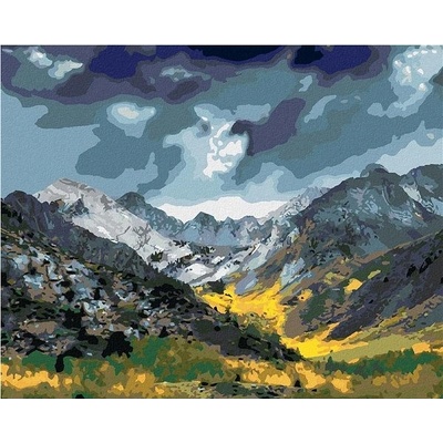 zuty Malování Podle Čísel Mračna Nad Horami Dennis Frates 40 x 50 Cm Plátno Rám