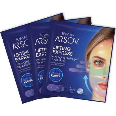 Tomas Arsov LIFTING EXPRESS ANTI-AGING Hydrogelová maska proti stárnutí pleti 3 x 33 g
