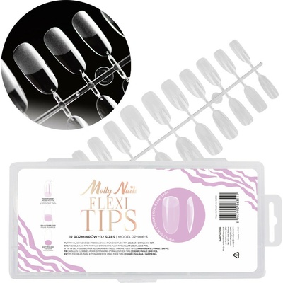 MOLLY Tipy na nechty Flexi Tips Molly Nails oblé model JP-006-3 240 ks