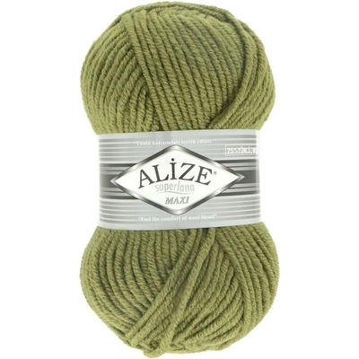 Alize Superlana Maxi 620 khaki zelená