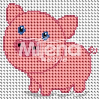 Image 1 of Milena Style Прасенце - гоблен с щампа без конци