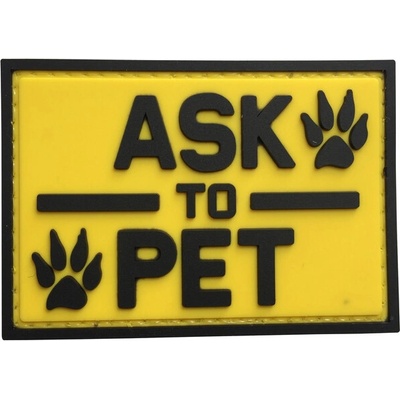WARAGOD Ask to pet PVC nášivka, žltá